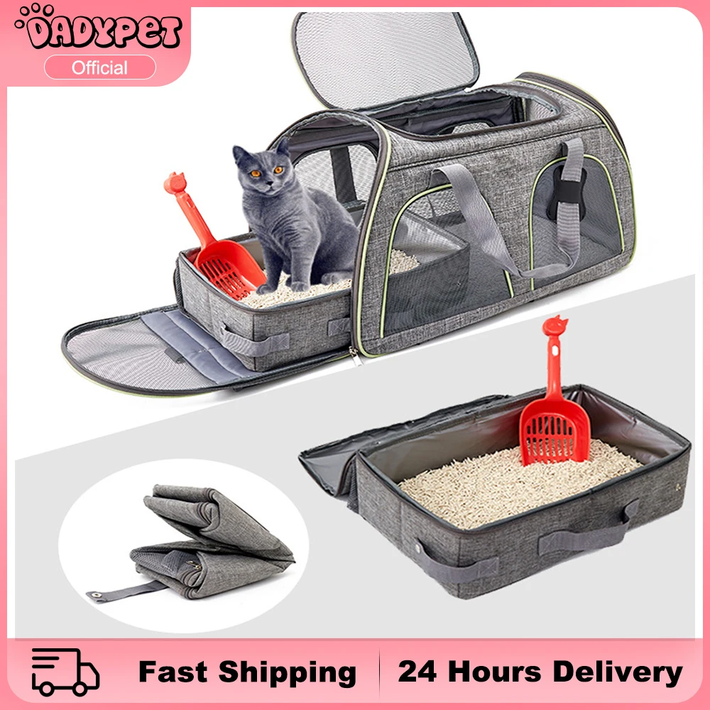 Portable Folding Travel Pet Litter Box Dog Toilet Tray Folding Cat Litter Potty 