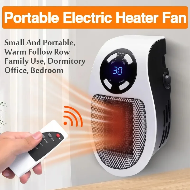 Portable Heater Electric Heater Plug In Wall Room Heater Home Appliance Heating 