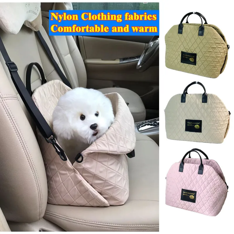 Portable Warm Kennel Pet Dog Carrier Bag Car Seat Control Nonslip Dog Carriers S