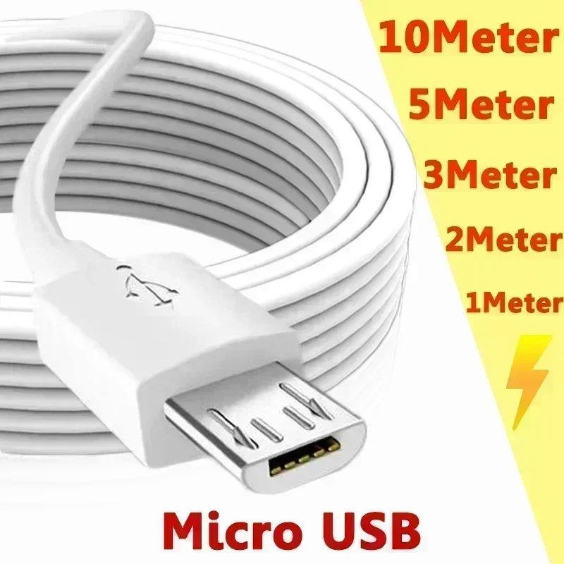 Premium 10/5/3/2/1m Extra Long Micro USB Extension Data Cable for Camera Tablet 