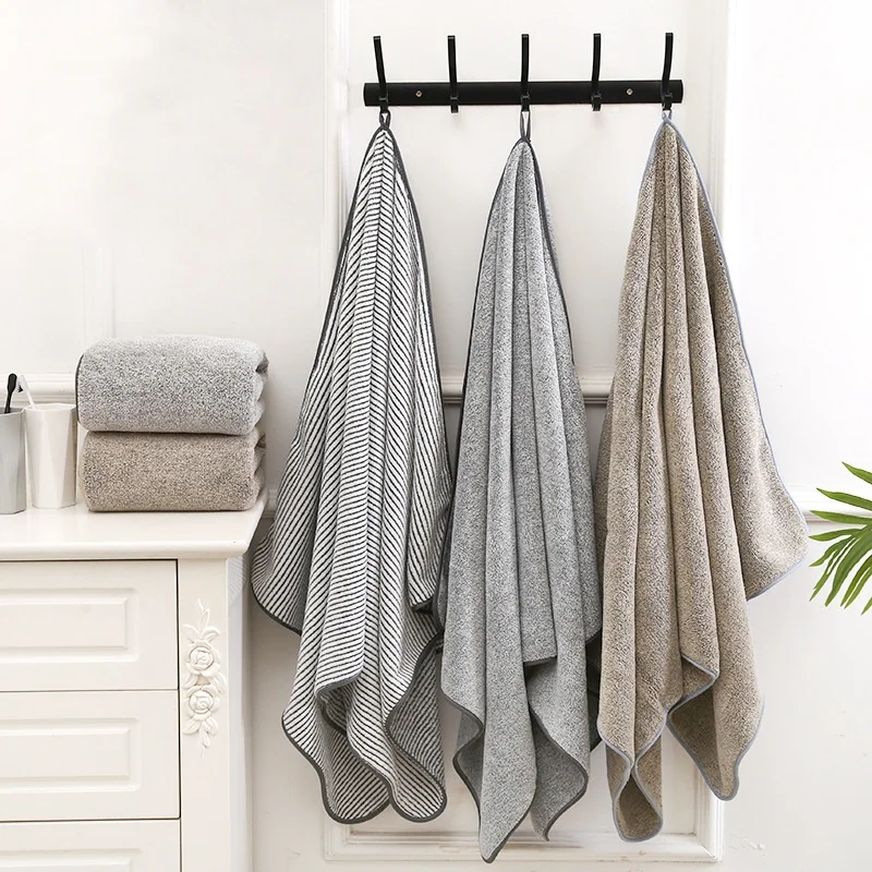 Quick drying Bath Towel for Home Use Bamboo Charcoal Fiber Thickened Coral Velve