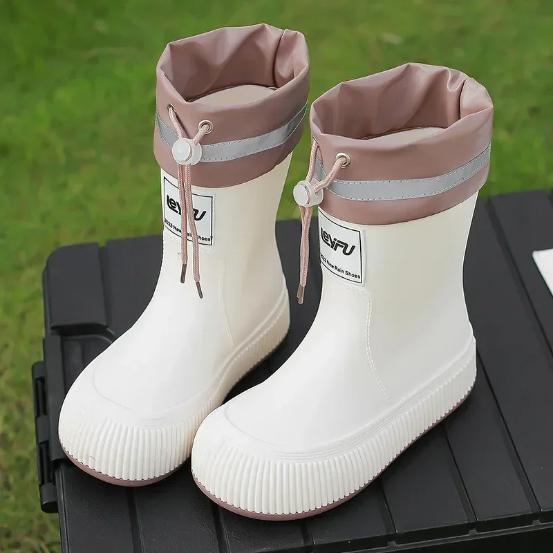 Rain Boots Women Anti Slip Trend Lightweight Soft Rain Shoes Outdoor Fishing Thi