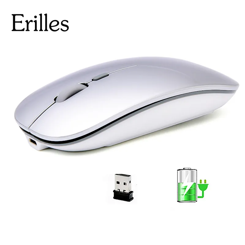 Rechargeable Optical Wireless Mouse Slient Button Ultra Thin Mini Optical Ultrat