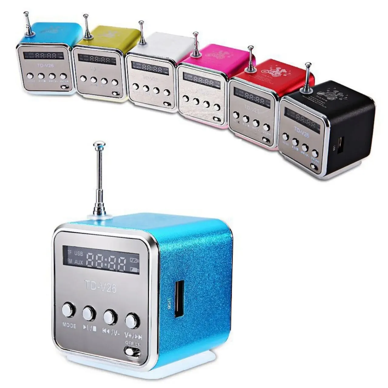 Rechargeable Portable radio FM portable mini radio Mini High Bluetooth Portable 