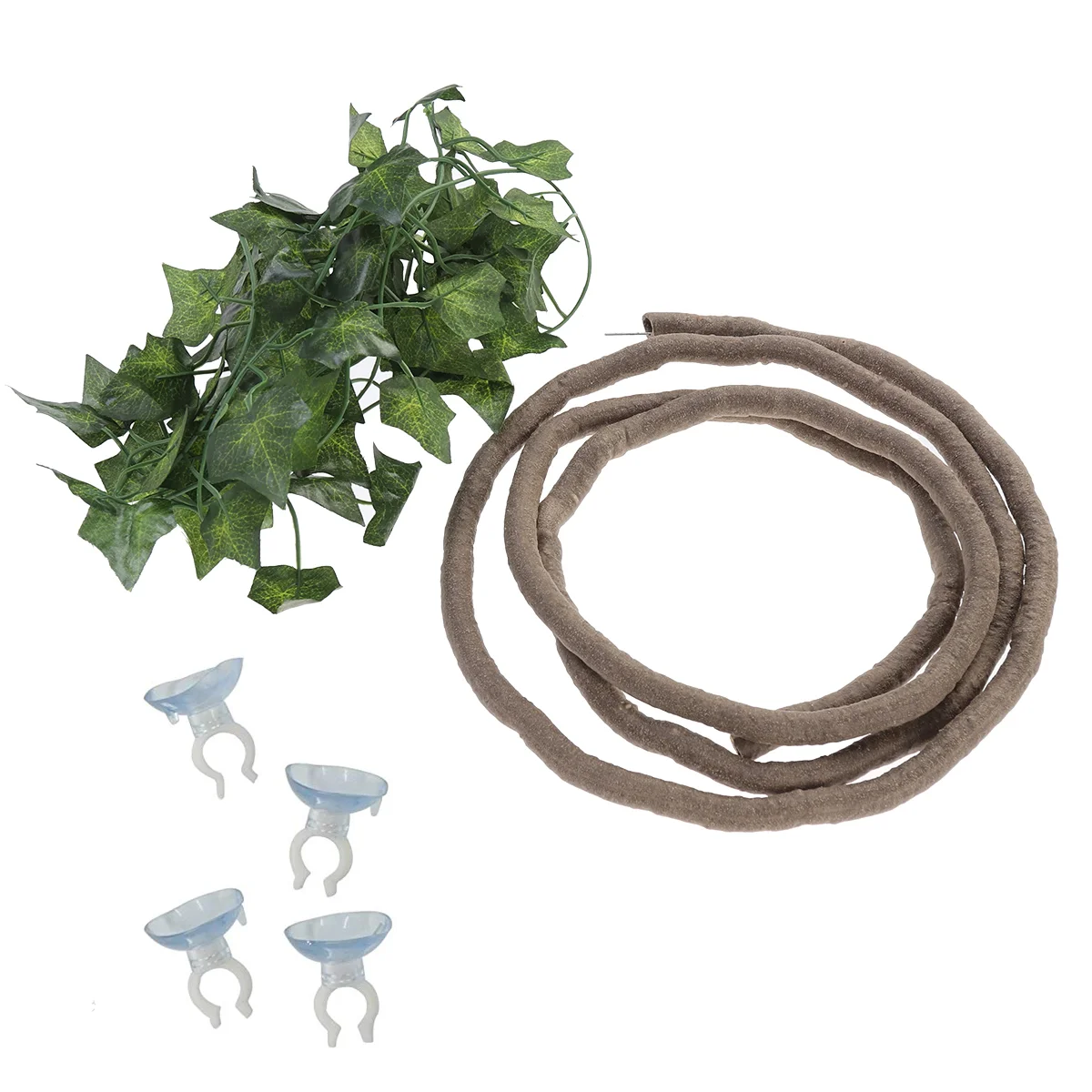 Reptile Vines Flexible Reptile Leaves with Suction Cup Jungle Climber Long Vines