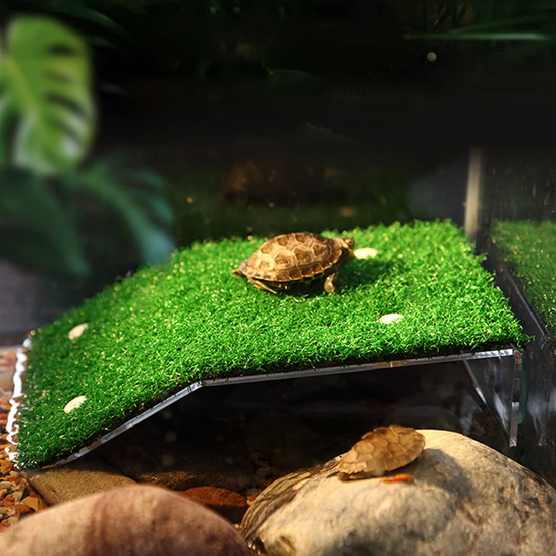 S/M/L Size Turtle Platform Float Decoration Terraces Grass Ramp Reptile Resting 