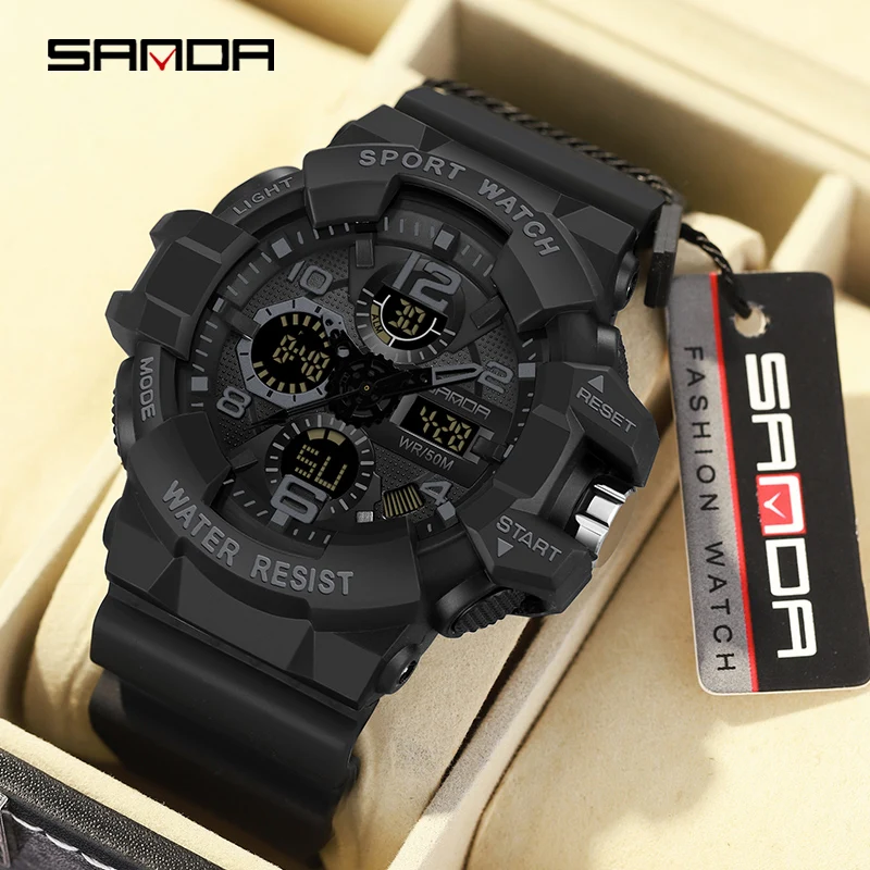 SANDA Brand G- Style Military Watch Men Digital Shock Sports Watches For Man Wat