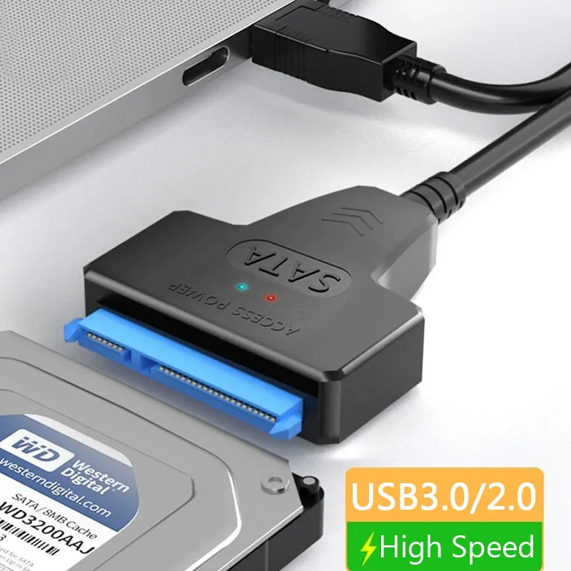 SATA to USB 3.0 / 2.0 Cable Up to 6 Gbps for 2.5 Inch External HDD SSD Hard Driv