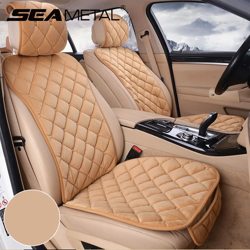 Universal Car Seat Cover Set Breathable Soft Plush Auto Seat Cushion Pads Chair Mats Full Cover for Car Accessories Interio