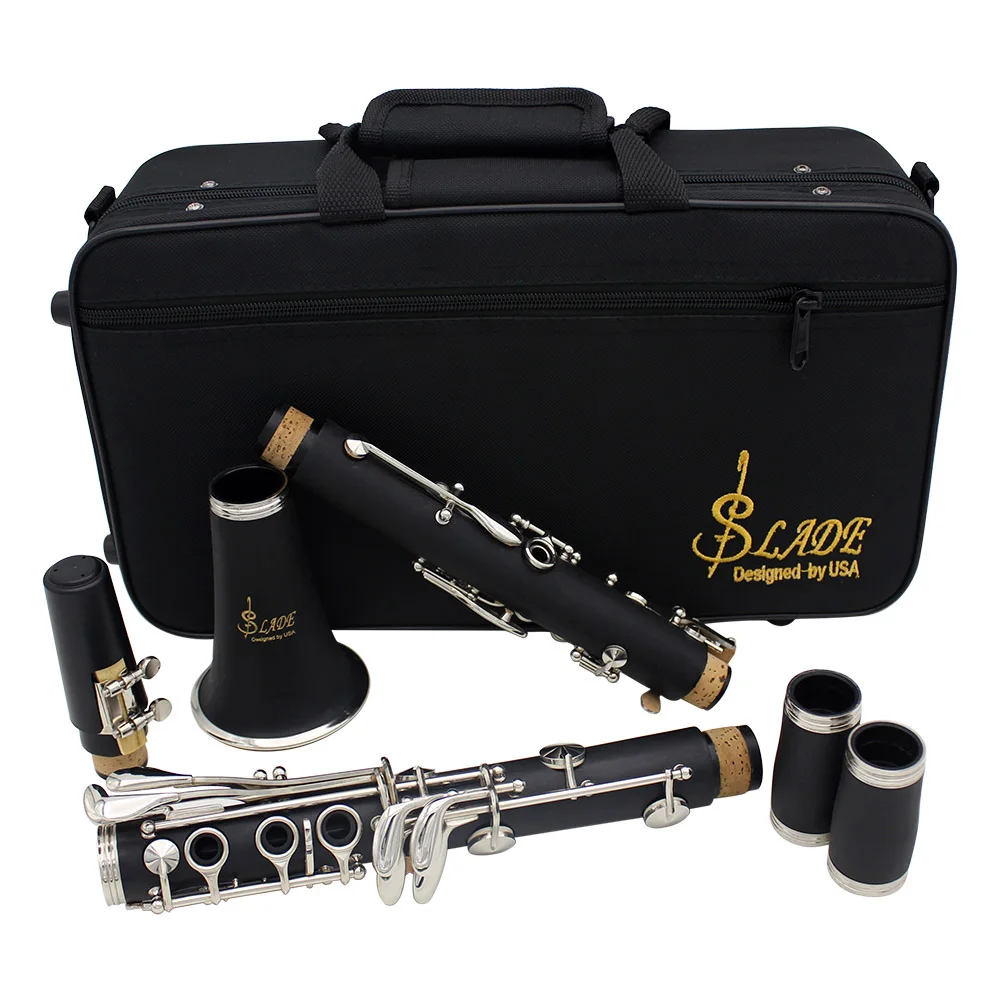 SLADE Bb Clarinet 17 Keys Wooden Professional Woodwind Instrument Tenor Clarinet