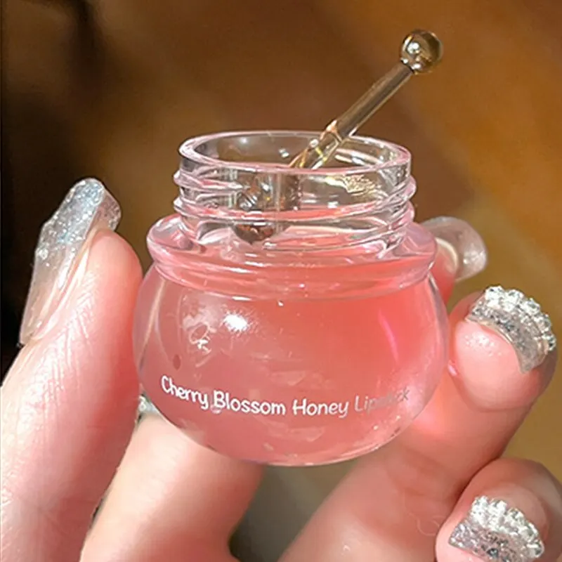 Sakura Honey Lip Balm Long Lasting Moisturizing Natural Sexy Lip Gloss Lighten L