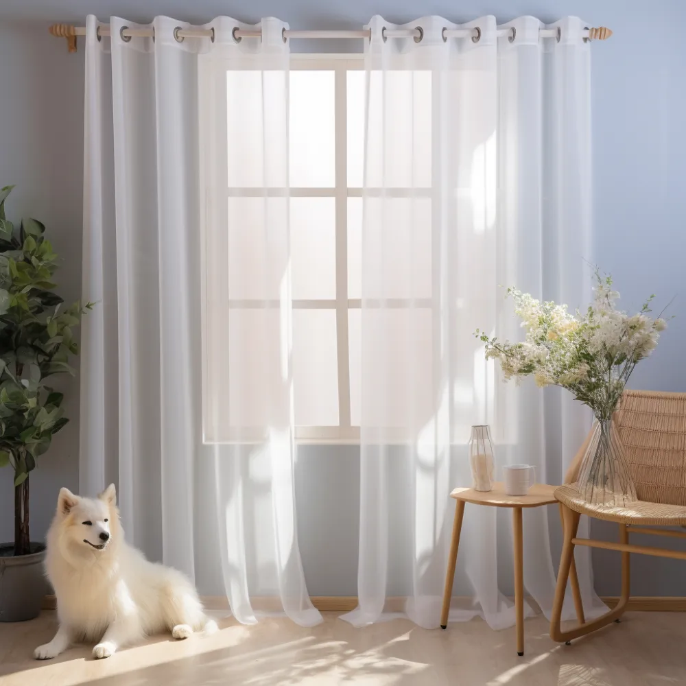 Shading Solid White Sheer Curtains for Living Room Decoration Window Curtains fo