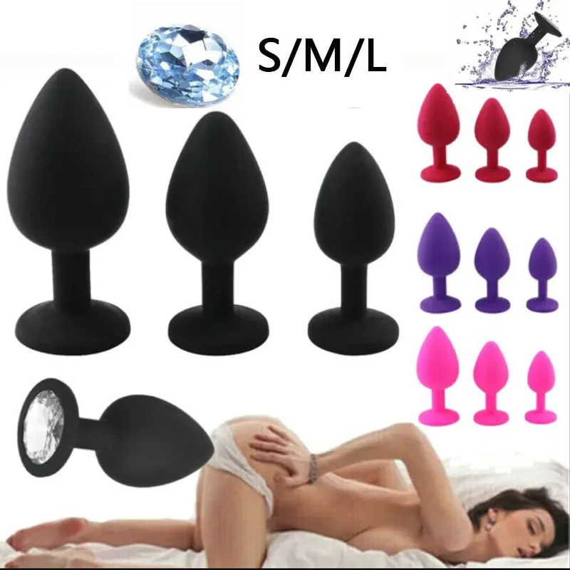 Silicone Butt Plug Anal Plug Unisex Sex Stopper 3 Different Size Adult Products 