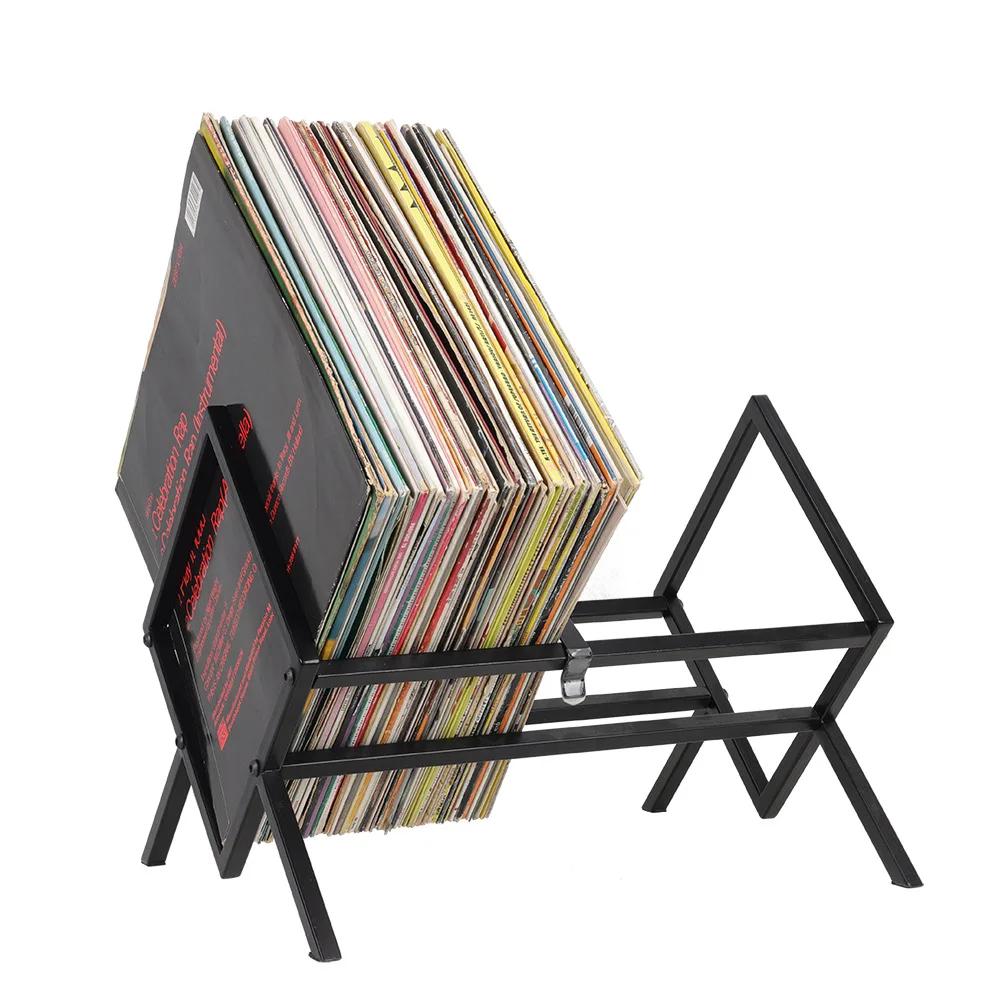 Single Tier Vinyl Record Storage Matte Black Vinyl Record Holder 80 To 100 Lp Ca