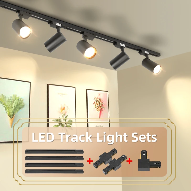 Spot Led Track Light 220V Ceiling Lamp COB Spotlight Rail Lighting Fixture for H