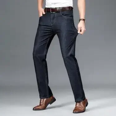 Stretch Autumn/Winter Men's Jeans Men's Style Straight and Versatile Long Pants