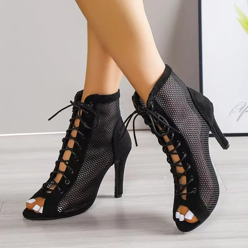 Summer New Pumps Women High Top Dance Shoes Ballroom Salsa Tango Sandals Girl Fa