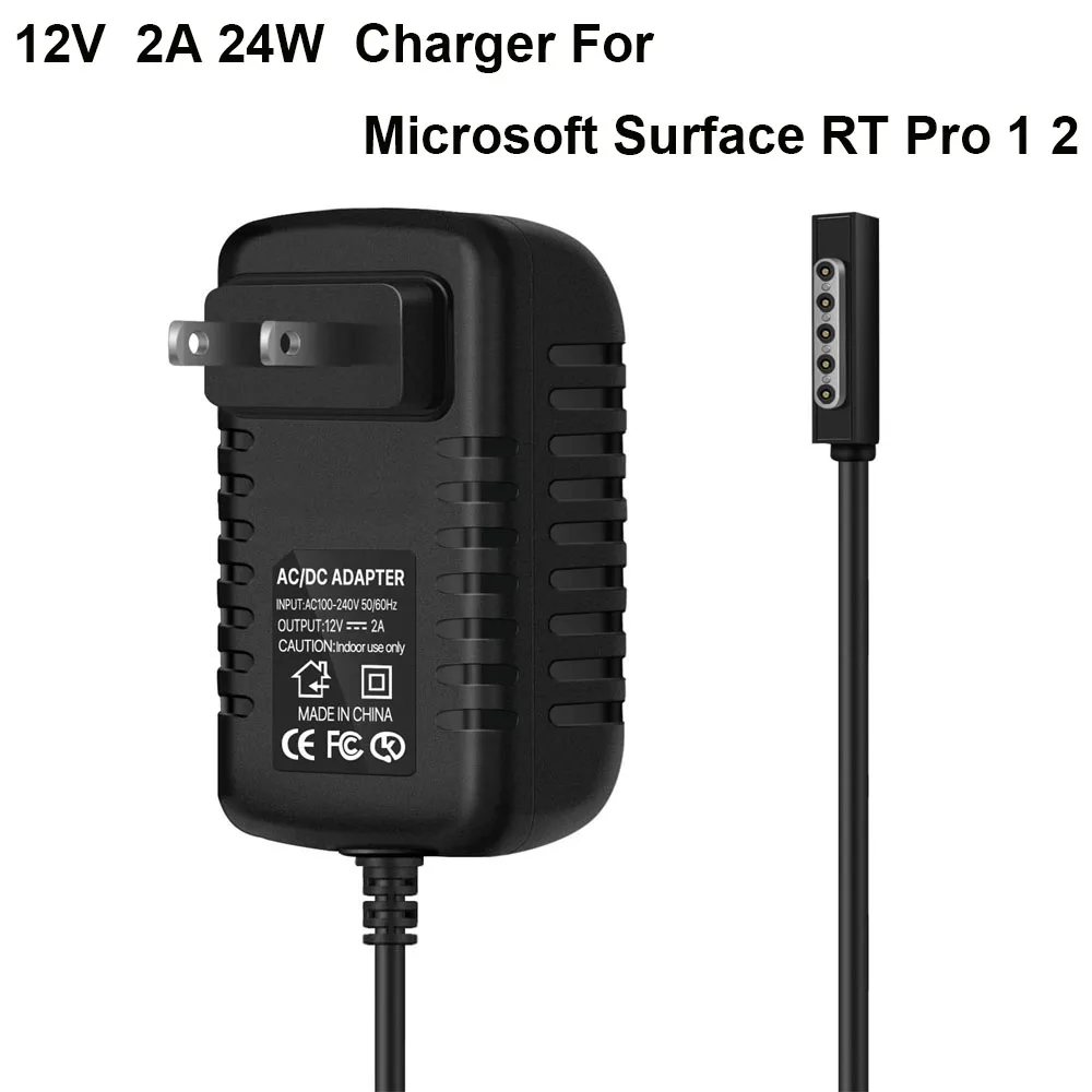 Surface RT Charger 24W - Replacement AC Charger Adapter 12V 2A For Microsoft Sur