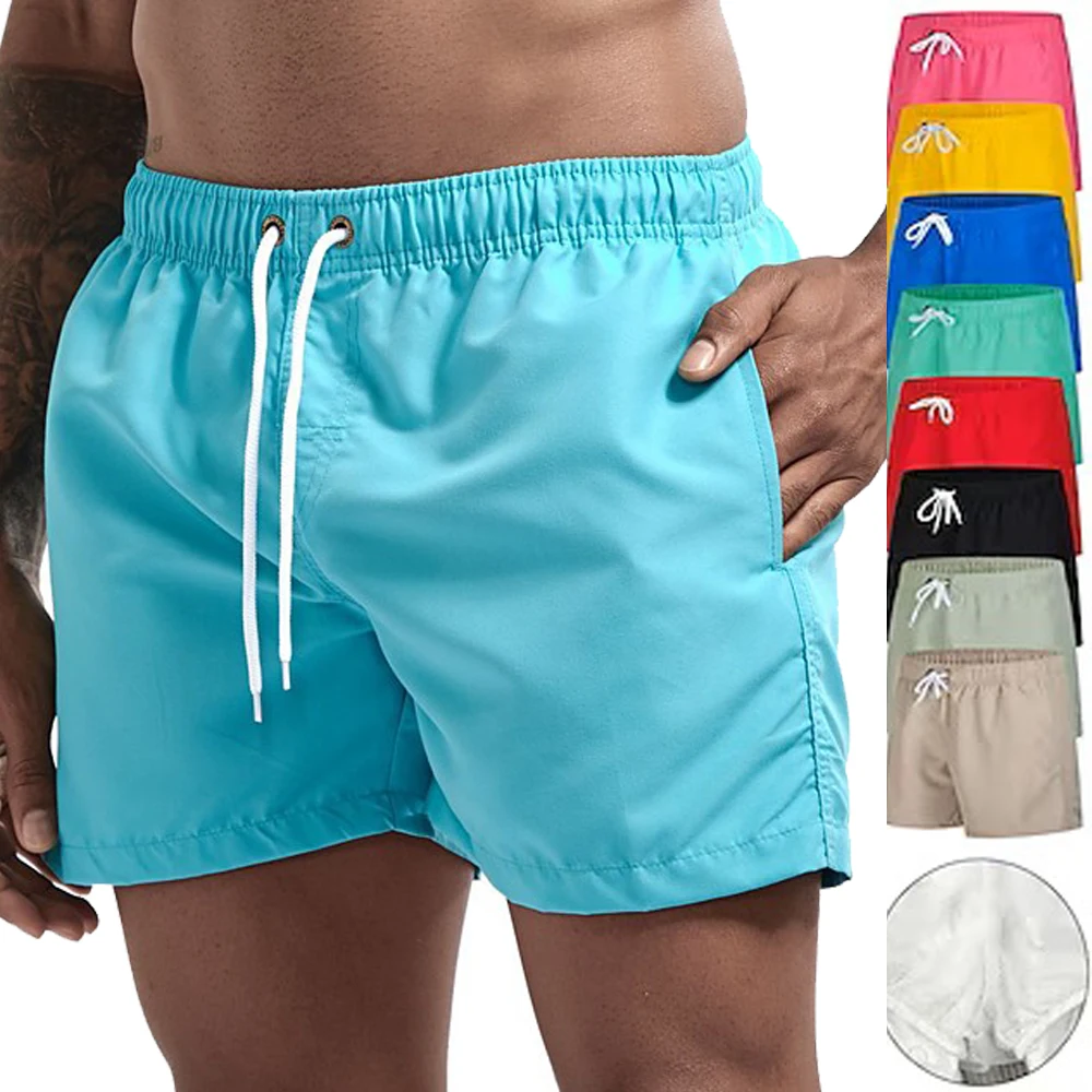 Swim Trunks Swim Shorts for Men Quick Dry Board Shorts Bathing Suit Breathable D
