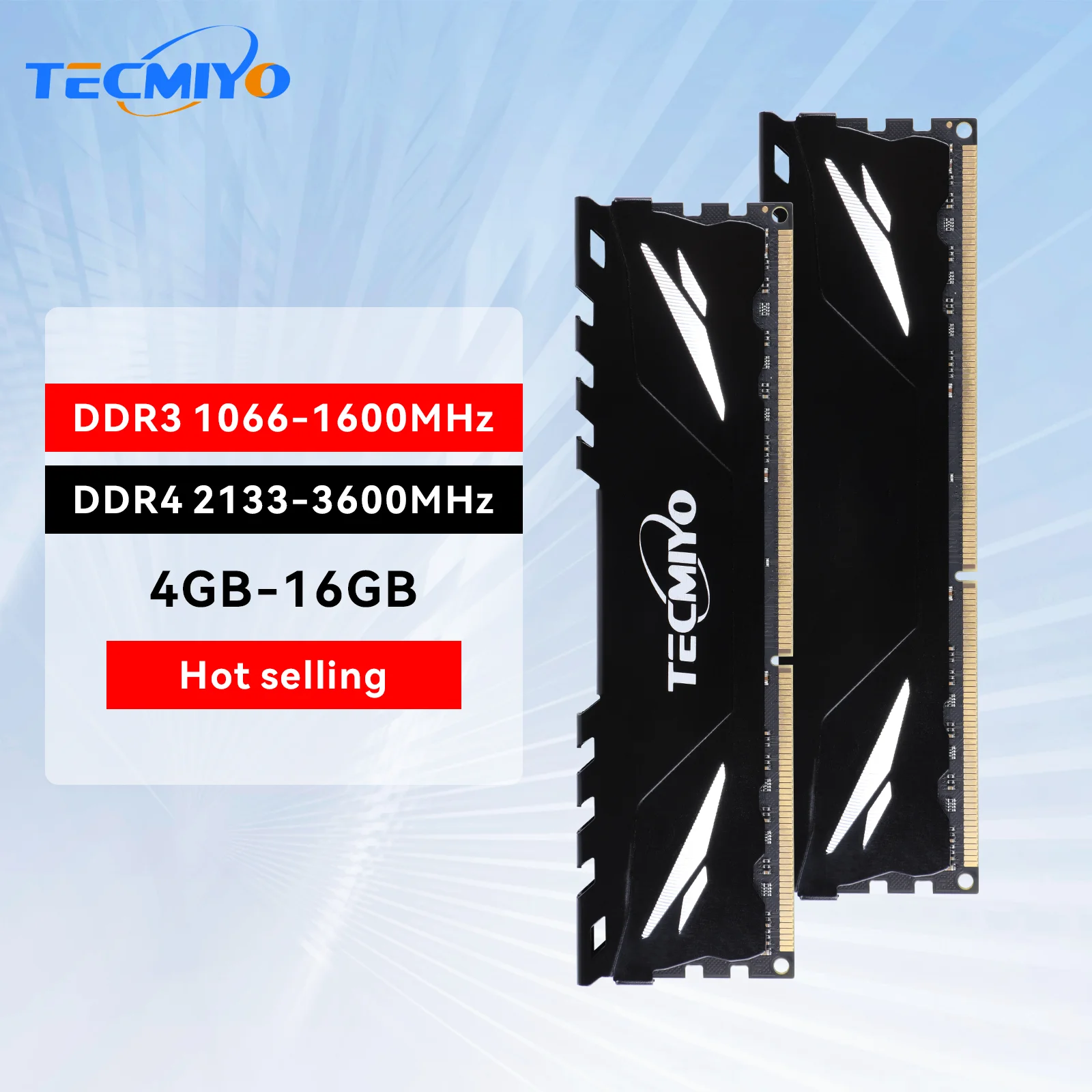 DDR3/ DDR3L 1333/1600 DDR4 8GB/16GB 2133/2400/2666MHz/3000MHz/3200MHz/3600MHz De