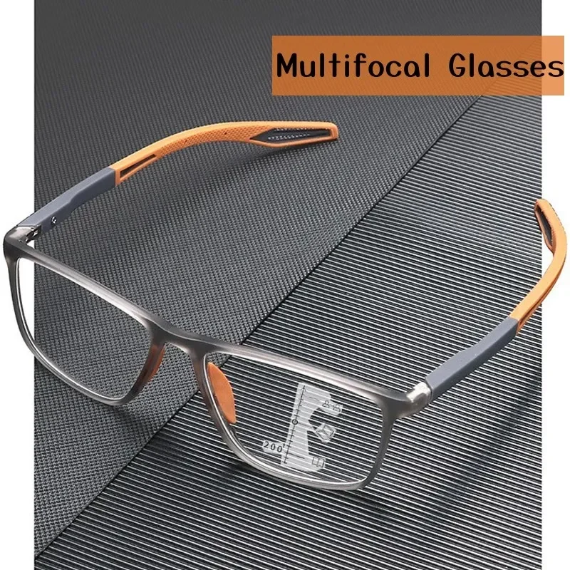 TR90 Anti-blue Light Multifocal Reading Glasses Men Women Progressive Near Far E