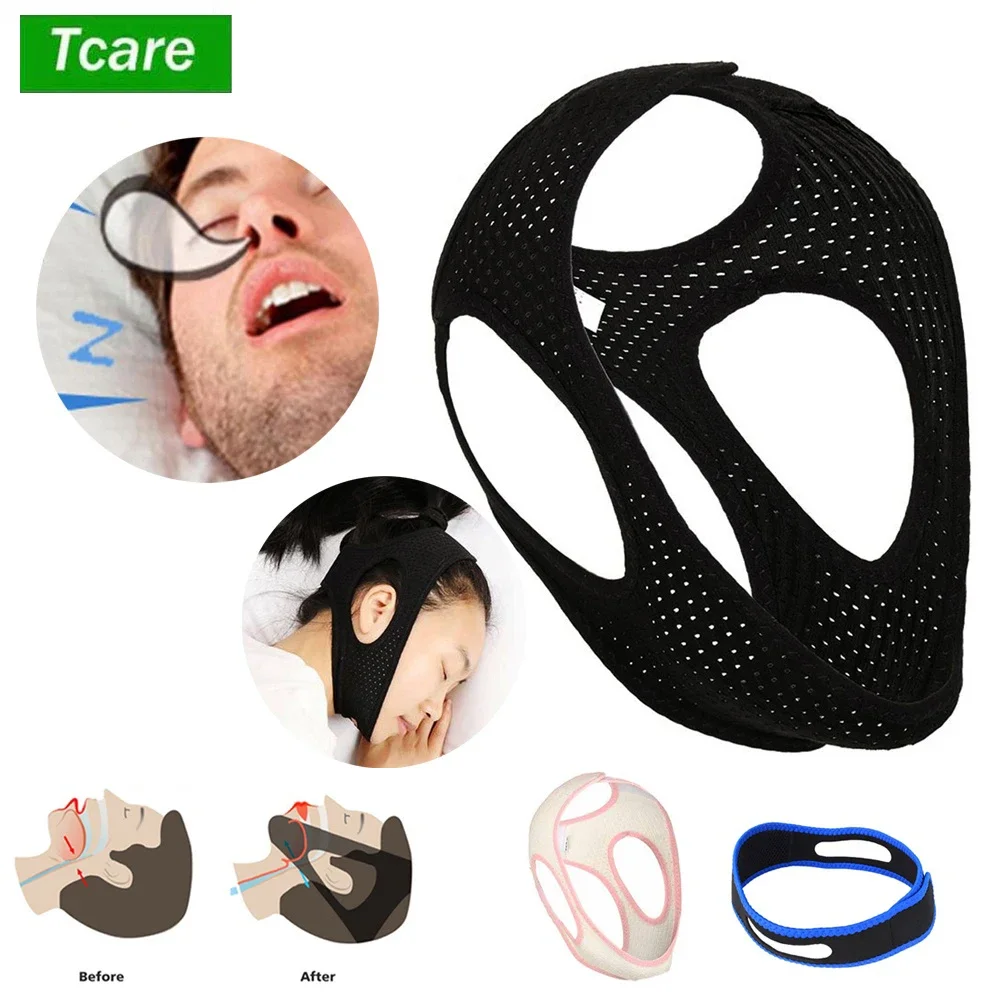 Tcare Anti Snoring Chin Strap Best Stop Snoring Device, Adjustable Snore Reducti