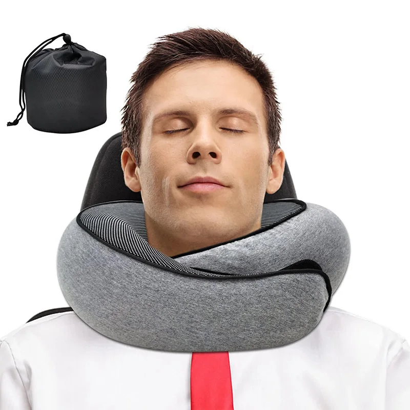 Travel Neck Pillow Memory Foam U-shaped Pillow Snail Style Travel Neck Support P
