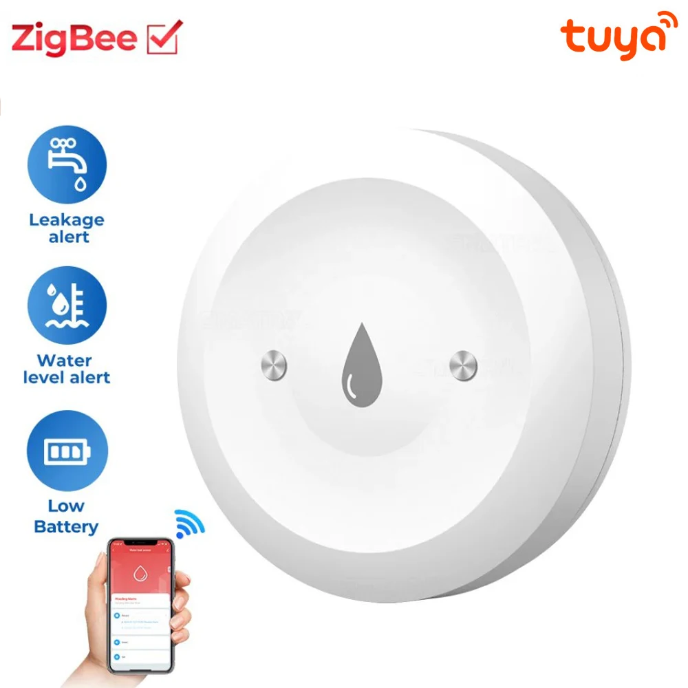 Tuya Smart for Zigbee Water Sensor Flood Water Leakage Detector App Remote Monit