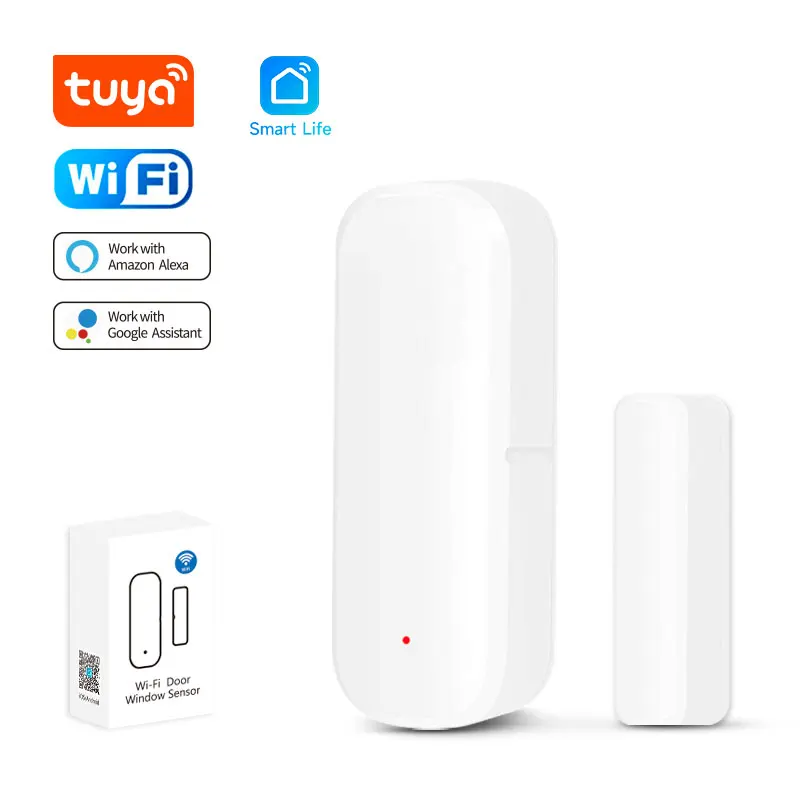 Tuya WiFi Door Sensor Window Sensor Smart Home Wireless Door Detector Smart Life