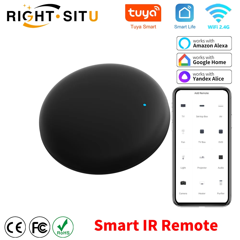 Tuya WiFi Smart IR Remote Control Smart Life APP Replace TV DVD AUD AC Remote Wo