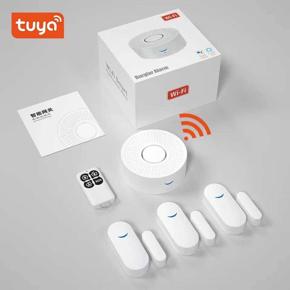 Tuya Wifi Smart Home Alarm System 433mhz Burglar Security Alarm Siren Smart Life