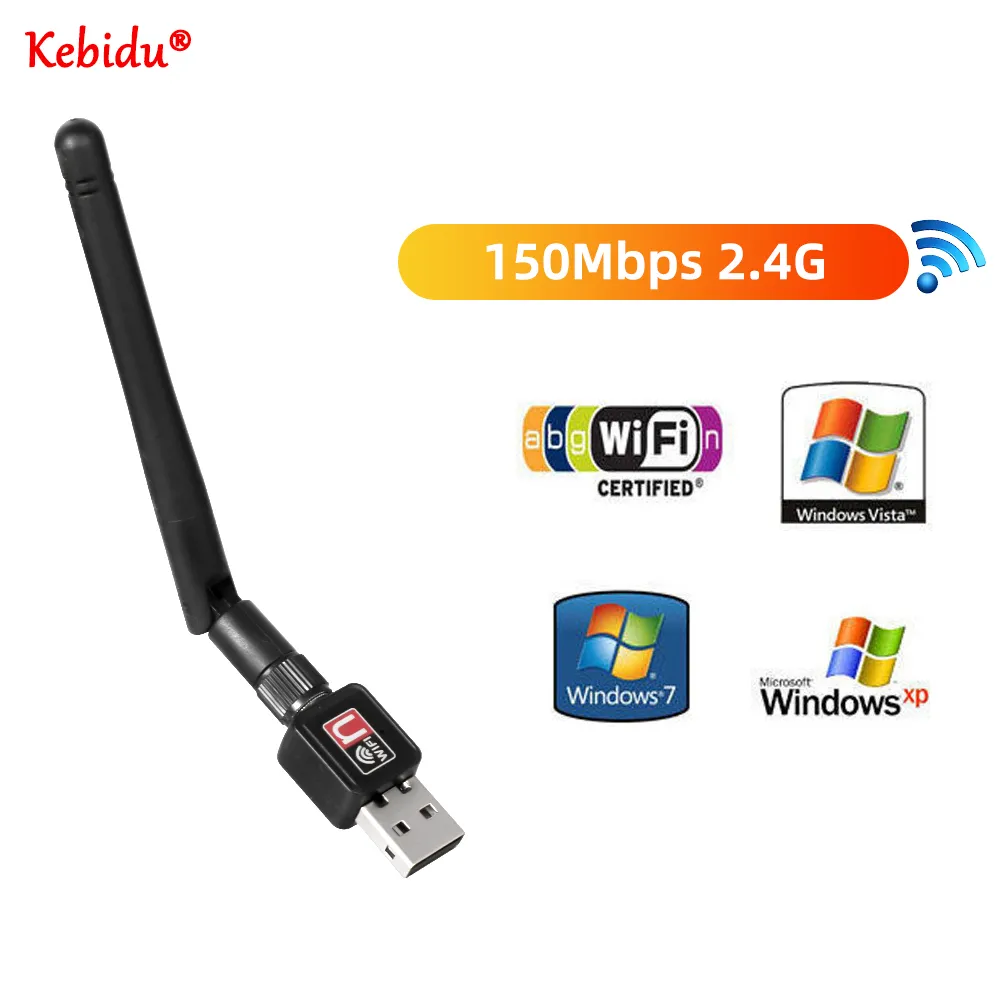 USB Wifi Adapter 150Mbps 2.4 ghz Antenna USB 802.11n/g/b Ethernet Wi-fi dongle R