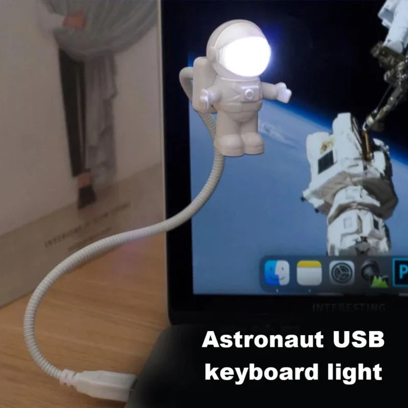 USB-powered desk lamp LED lamp Astronaut night lamp Creative keyboard lamp Book 