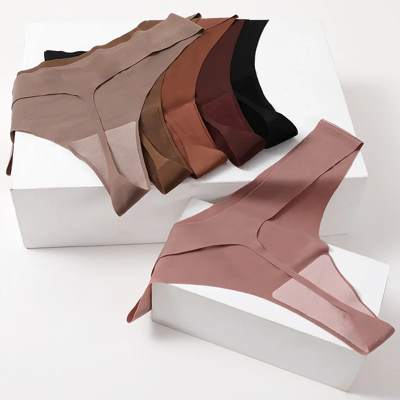 Ultra-thin Mentrual Panties Thong Traceless Invisible Women's One-piece Ice Silk