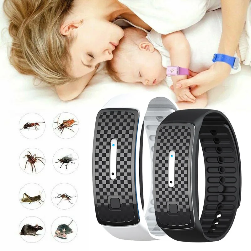 Ultrasound Mosquito Watch Wristband Summer Mosquito Repellent Bracelet Insect Ba