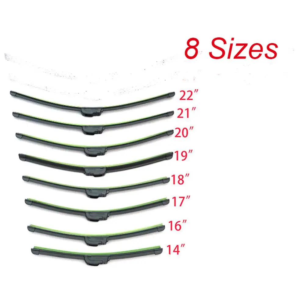 Universal U-type Soft Frameless Bracketless Rubber Car Windshield Wiper Blade Mu