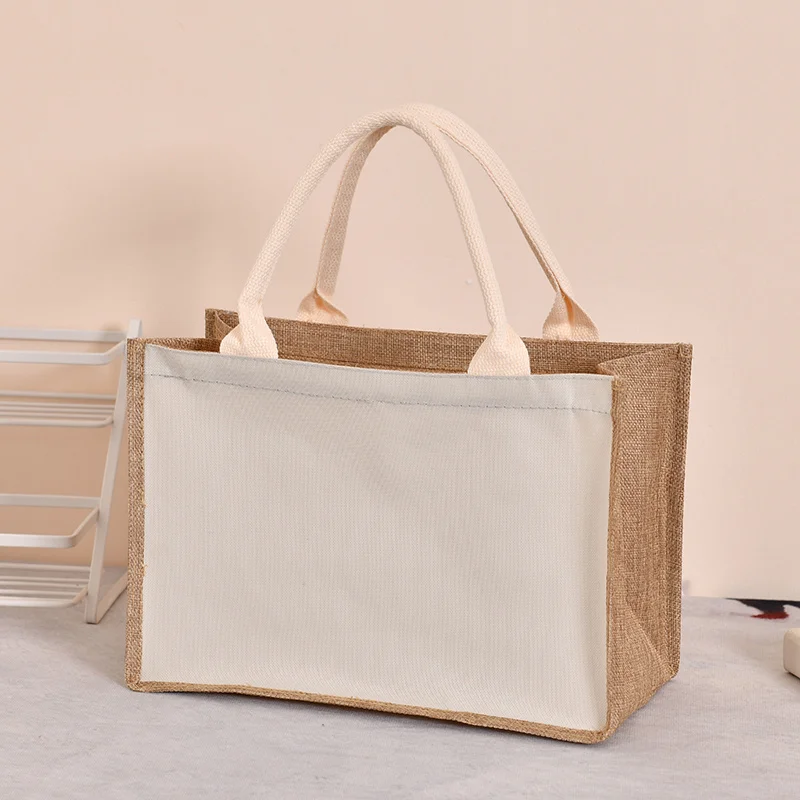 Upgrade zippered linen bag simple gift bag stylish shopping bag