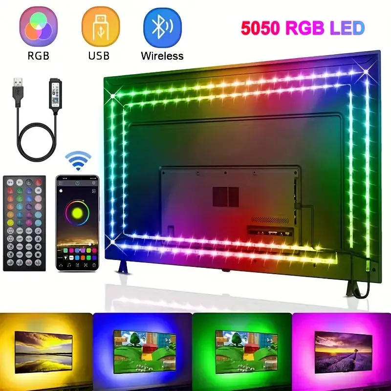 Usb Led Strip 5V 5050 Smart Led Light For Wall Room Bluetooth Wifi Alexa 15 20 M