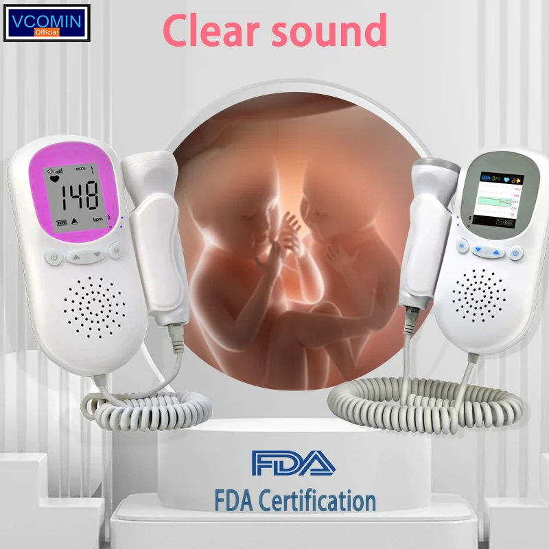 Vcomin Fetal Doppler hand-hold Pocket portable sound Baby heart pregnancy Ultras