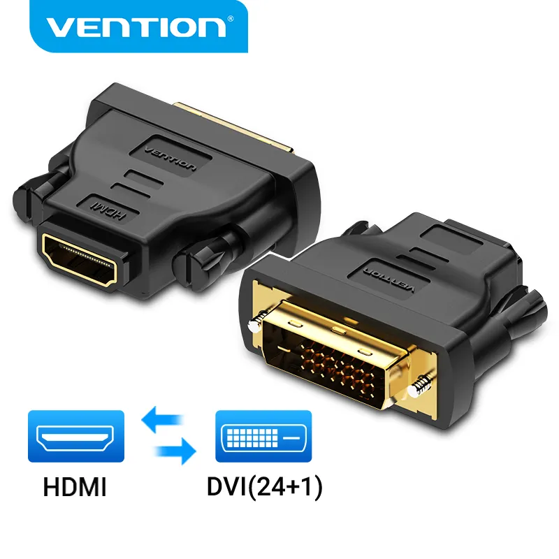 Vention DVI to HDMI Adapter Bi-directional DVI D 24+1 Male to HDMI Female Cable 
