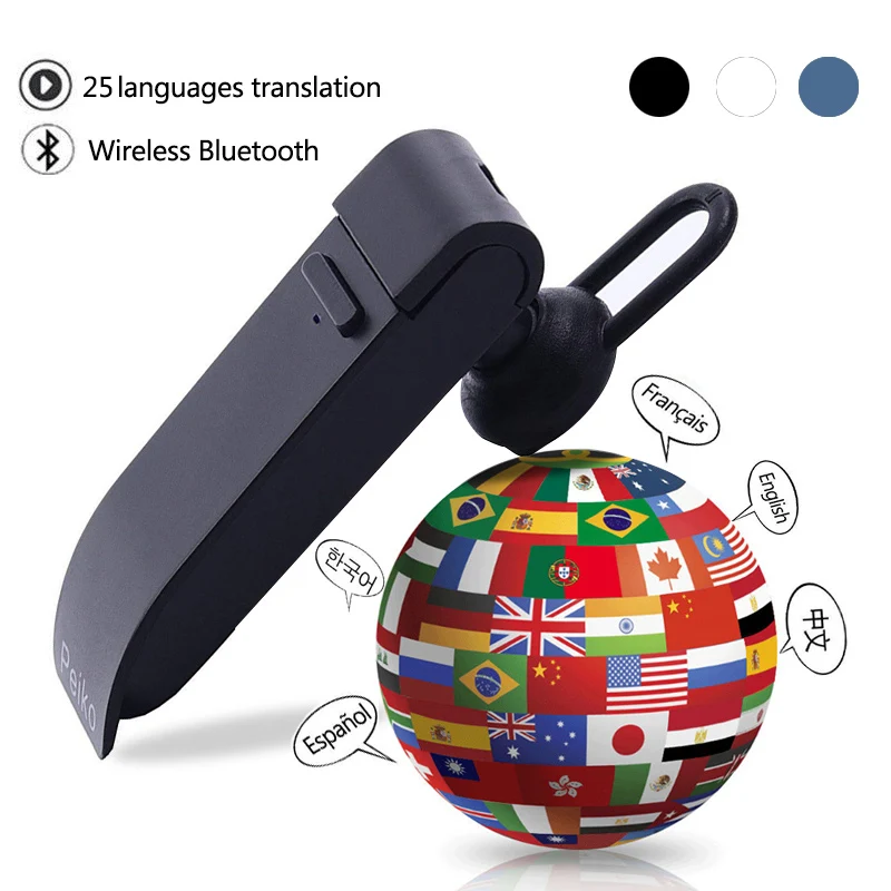 Voice translator Peiko 25 Languages Intelligent Wireless Bluetooth Translated Ea