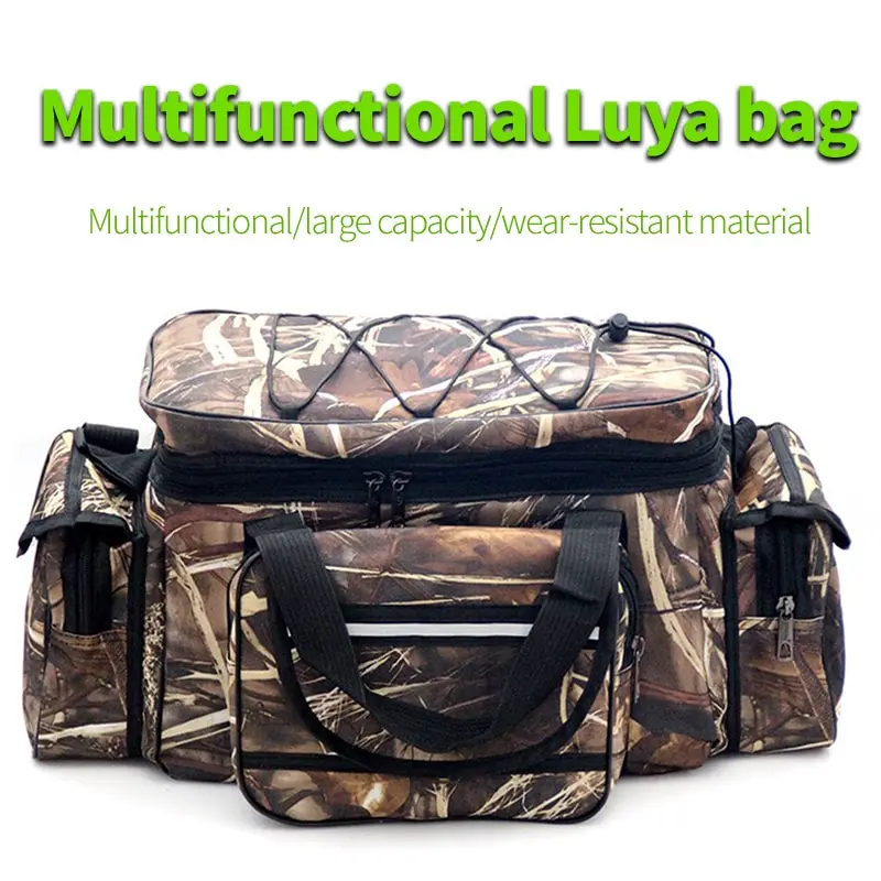 Waterproof Fishing Bag Nylon Large Capacity Multi Purpose Fishing Tackle Two Lay