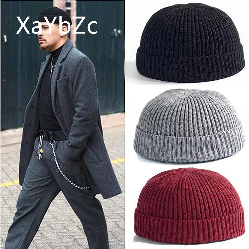 Winter Warm Beanies Casual Short Thread Hip Hop Hat Adult Men Female Wool Knitte
