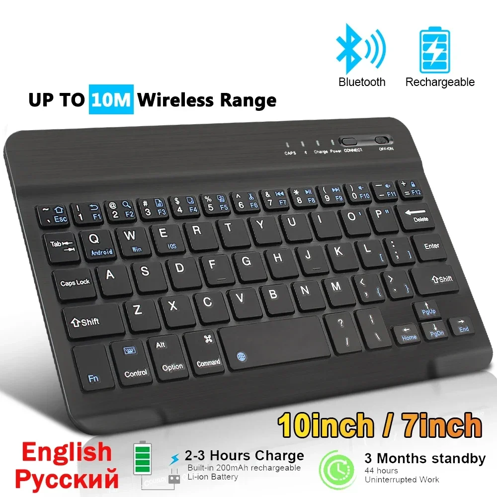 Wireless Bluetooth Keyboard 10inch Backlit Keyboard Backlight Touchpad Keyboard 