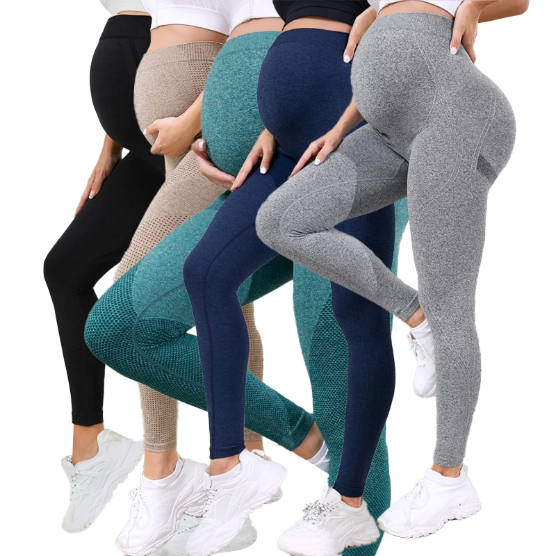 Women's Maternity Leggings Over The Belly Full Length Pregnancy Yoga Pants Activ
