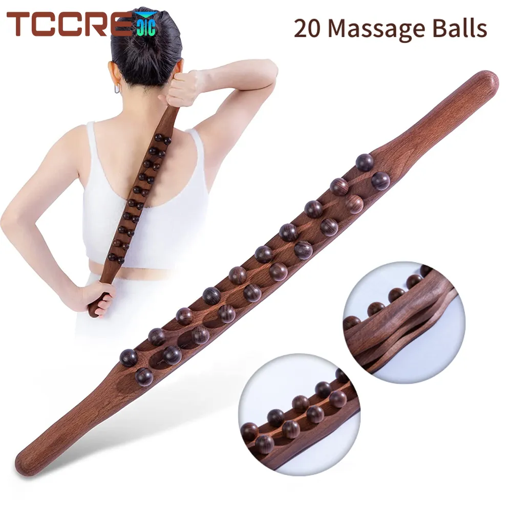 Wood Lymphatic Drainage Massager Handheld Massage Stick Lymphatic Drainage Tools