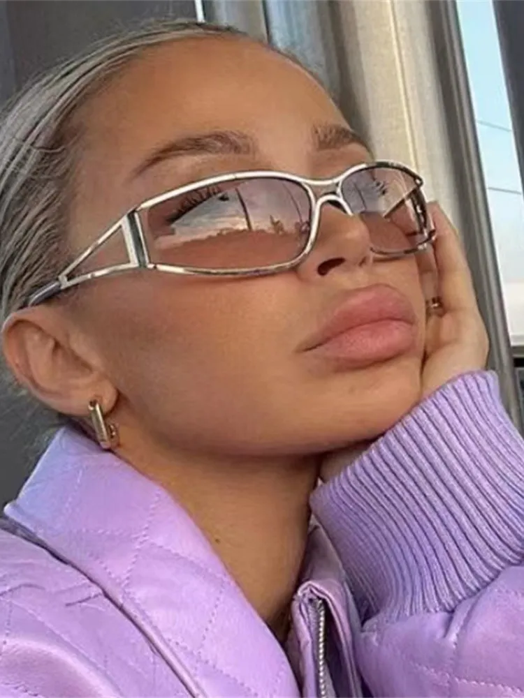 Metal Frame Vintage Sunglasses Women For Men Luxury Brand Designer Sun Glasses P