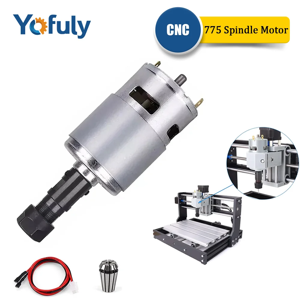 Yofuly CNC 775 Spindle Motor Woodworking Tools Ball Bearing 20000 rpm Spindle fo