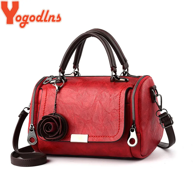 Yogodlns 2022 New flowers Pendant Handbag Women's fashion Boston bags single sho