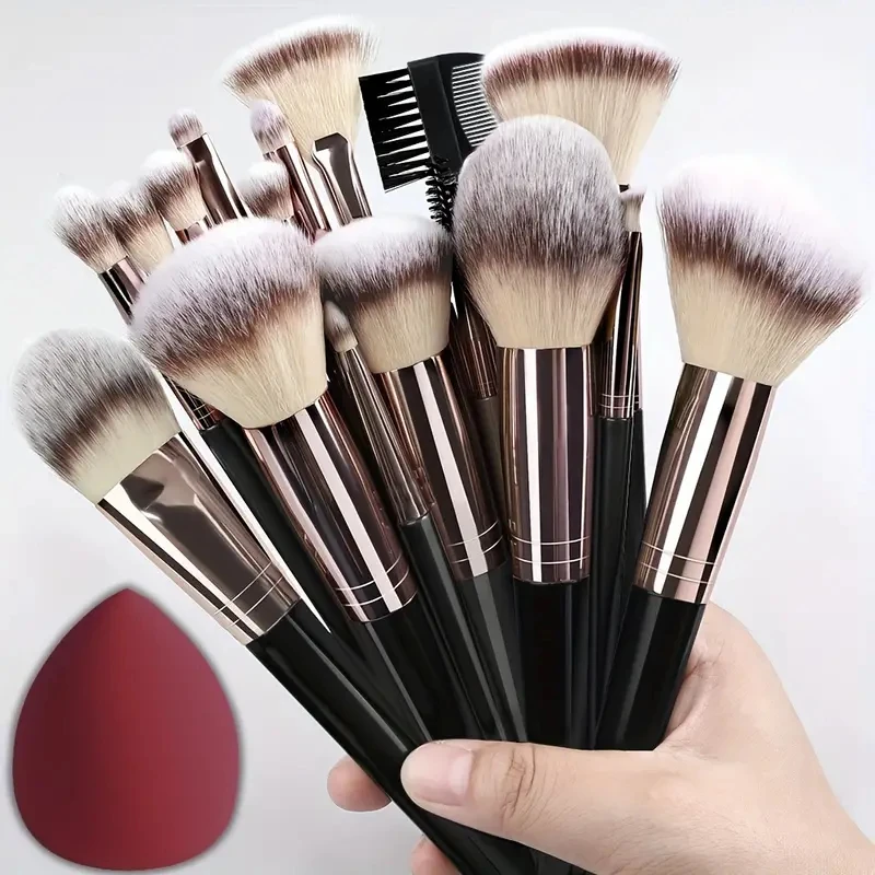 3-20Pcs Makeup Brushes Set Eyeshadow Blush Highlighter Soft Fluffy Concealer Kab